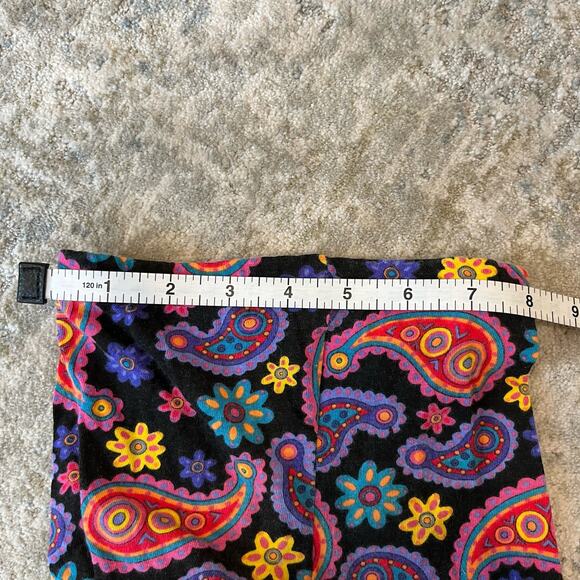 Vintage Oobee Doobee Black Paisley Floral Leggings 24 Months USA - Picture 7 of 9
